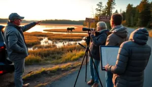 where to see moose in maine